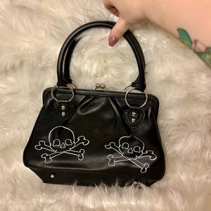 Lux de Ville Black Skull Rockabilly Purse